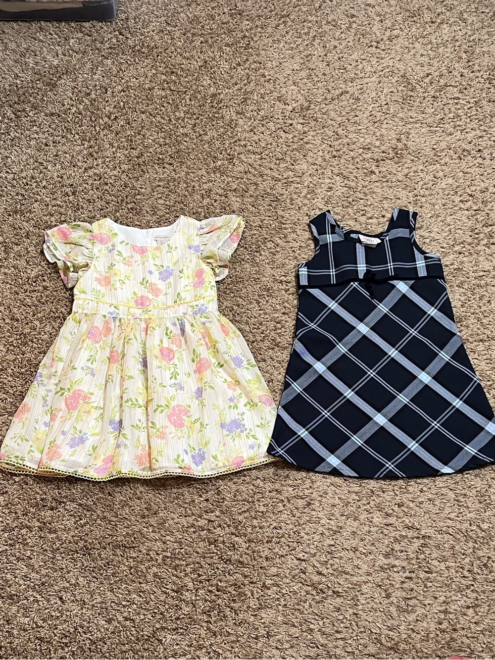Bundle of 2 Little Girl Dresses Size 6-7 Summer Church Cottagecore Academia